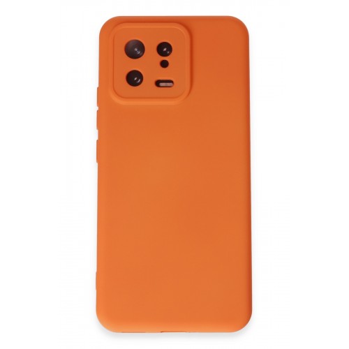 Newface Xiaomi Mi 13 Kılıf Nano içi Kadife Silikon - Turuncu Newface Xiaomi Mi 13 Kılıf Nano içi Kadife Silikon - Turuncu