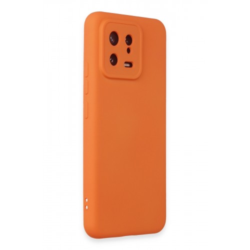 Newface Xiaomi Mi 13 Kılıf Nano içi Kadife Silikon - Turuncu Newface Xiaomi Mi 13 Kılıf Nano içi Kadife Silikon - Turuncu