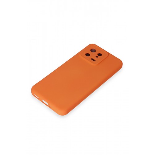 Newface Xiaomi Mi 13 Kılıf Nano içi Kadife Silikon - Turuncu Newface Xiaomi Mi 13 Kılıf Nano içi Kadife Silikon - Turuncu