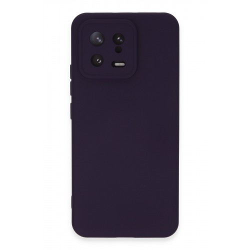 Newface Xiaomi Mi 13 Kılıf Nano içi Kadife Silikon - Mor Newface Xiaomi Mi 13 Kılıf Nano içi Kadife Silikon - Mor