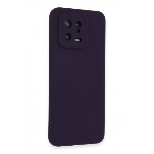 Newface Xiaomi Mi 13 Kılıf Nano içi Kadife Silikon - Mor Newface Xiaomi Mi 13 Kılıf Nano içi Kadife Silikon - Mor