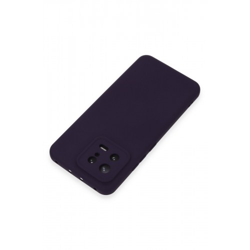 Newface Xiaomi Mi 13 Kılıf Nano içi Kadife Silikon - Mor Newface Xiaomi Mi 13 Kılıf Nano içi Kadife Silikon - Mor