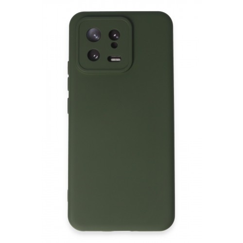Newface Xiaomi Mi 13 Kılıf Nano içi Kadife Silikon - Koyu Yeşil Newface Xiaomi Mi 13 Kılıf Nano içi Kadife Silikon - Koyu Yeşil