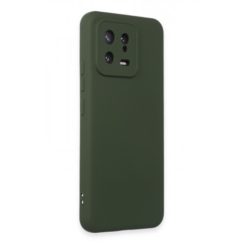Newface Xiaomi Mi 13 Kılıf Nano içi Kadife Silikon - Koyu Yeşil Newface Xiaomi Mi 13 Kılıf Nano içi Kadife Silikon - Koyu Yeşil