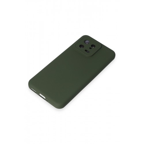 Newface Xiaomi Mi 13 Kılıf Nano içi Kadife Silikon - Koyu Yeşil Newface Xiaomi Mi 13 Kılıf Nano içi Kadife Silikon - Koyu Yeşil