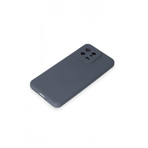 Newface Xiaomi Mi 13 Kılıf Nano içi Kadife Silikon - Gri Newface Xiaomi Mi 13 Kılıf Nano içi Kadife Silikon - Gri