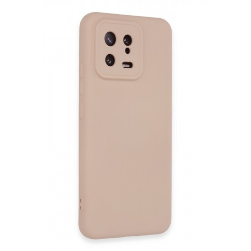 Newface Xiaomi Mi 13 Kılıf Nano içi Kadife Silikon - Pudra Newface Xiaomi Mi 13 Kılıf Nano içi Kadife Silikon - Pudra