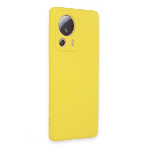 Newface Xiaomi Mi 13 Lite Kılıf Nano içi Kadife Silikon - Sarı Newface Xiaomi Mi 13 Lite Kılıf Nano içi Kadife Silikon - Sarı
