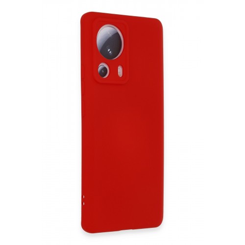 Newface Xiaomi Mi 13 Lite Kılıf Nano içi Kadife Silikon - Kırmızı Newface Xiaomi Mi 13 Lite Kılıf Nano içi Kadife Silikon - Kırmızı