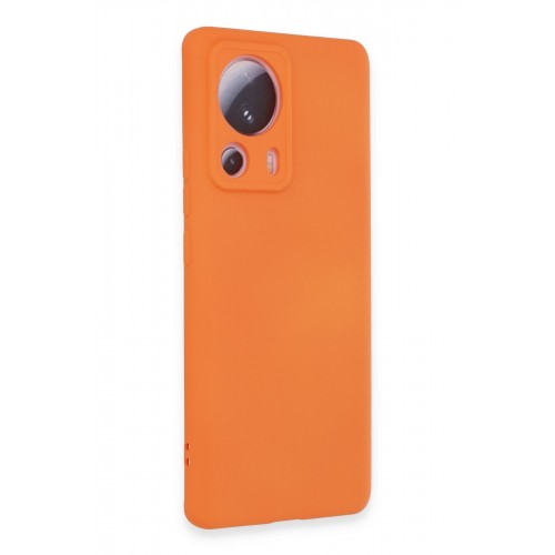 Newface Xiaomi Mi 13 Lite Kılıf Nano içi Kadife Silikon - Turuncu Newface Xiaomi Mi 13 Lite Kılıf Nano içi Kadife Silikon - Turuncu