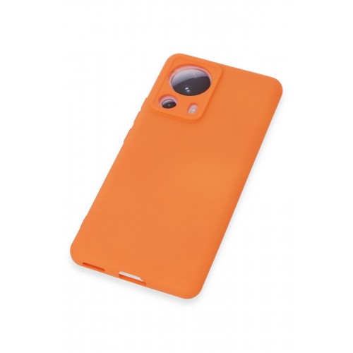 Newface Xiaomi Mi 13 Lite Kılıf Nano içi Kadife Silikon - Turuncu Newface Xiaomi Mi 13 Lite Kılıf Nano içi Kadife Silikon - Turuncu