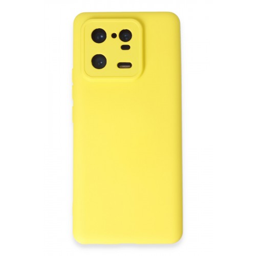 Newface Xiaomi Mi 13 Pro Kılıf Nano içi Kadife Silikon - Sarı Newface Xiaomi Mi 13 Pro Kılıf Nano içi Kadife Silikon - Sarı