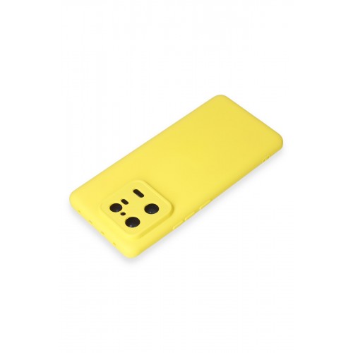 Newface Xiaomi Mi 13 Pro Kılıf Nano içi Kadife Silikon - Sarı Newface Xiaomi Mi 13 Pro Kılıf Nano içi Kadife Silikon - Sarı