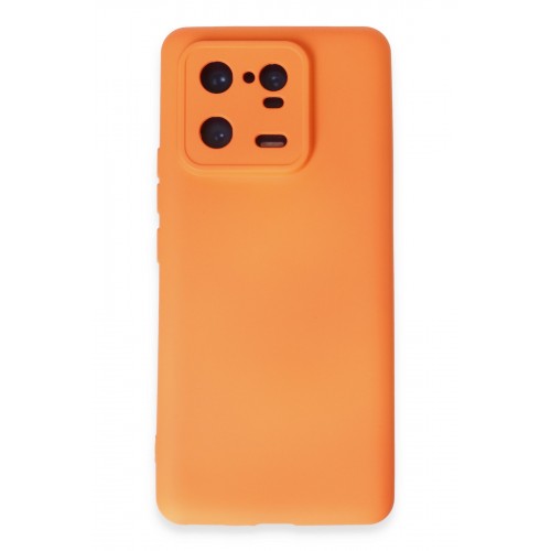 Newface Xiaomi Mi 13 Pro Kılıf Nano içi Kadife Silikon - Turuncu Newface Xiaomi Mi 13 Pro Kılıf Nano içi Kadife Silikon - Turuncu