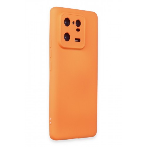 Newface Xiaomi Mi 13 Pro Kılıf Nano içi Kadife Silikon - Turuncu Newface Xiaomi Mi 13 Pro Kılıf Nano içi Kadife Silikon - Turuncu