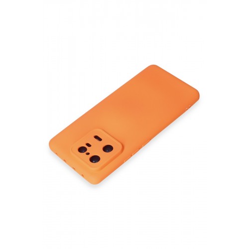Newface Xiaomi Mi 13 Pro Kılıf Nano içi Kadife Silikon - Turuncu Newface Xiaomi Mi 13 Pro Kılıf Nano içi Kadife Silikon - Turuncu