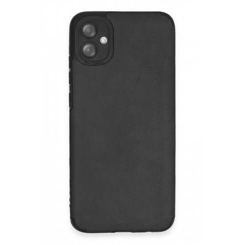 Newface Samsung Galaxy A04E Kılıf Loop Deri Silikon - Siyah