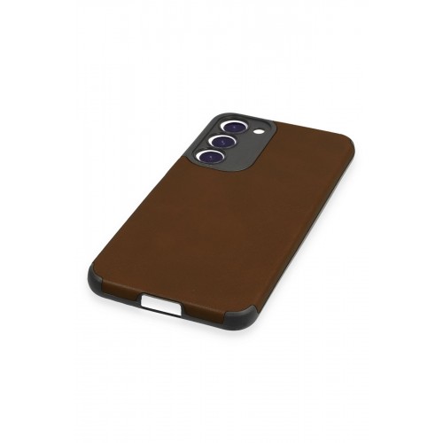 Newface Samsung Galaxy S23 Plus Kılıf Loop Deri Silikon - Kahverengi Newface Samsung Galaxy S23 Plus Kılıf Loop Deri Silikon - Kahverengi