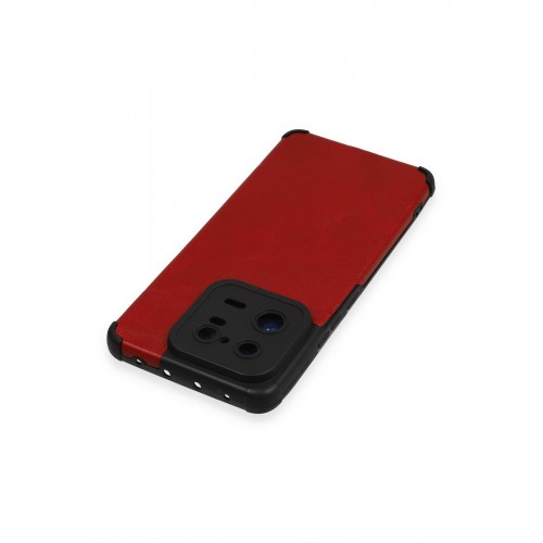 Newface Xiaomi Mi 13 Pro Kılıf Loop Deri Silikon - Kırmızı Newface Xiaomi Mi 13 Pro Kılıf Loop Deri Silikon - Kırmızı