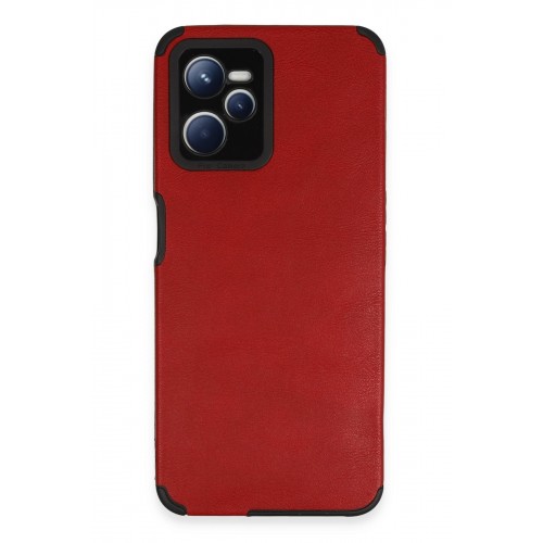 Newface Realme C35 Kılıf Loop Deri Silikon - Kırmızı Newface Realme C35 Kılıf Loop Deri Silikon - Kırmızı