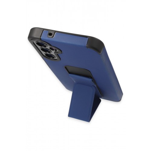 Newface Samsung Galaxy A14 4G Kılıf Mega Standlı Silikon - Mavi Newface Samsung Galaxy A14 4G Kılıf Mega Standlı Silikon - Mavi