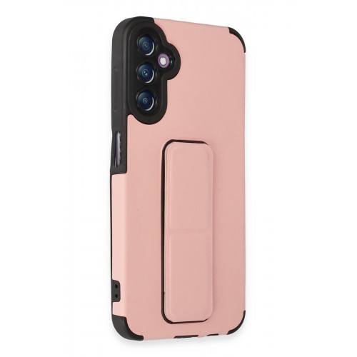 Newface Samsung Galaxy A14 4G Kılıf Mega Standlı Silikon - Pudra Newface Samsung Galaxy A14 4G Kılıf Mega Standlı Silikon - Pudra