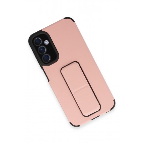 Newface Samsung Galaxy A24 4G Kılıf Mega Standlı Silikon - Pudra Newface Samsung Galaxy A24 4G Kılıf Mega Standlı Silikon - Pudra