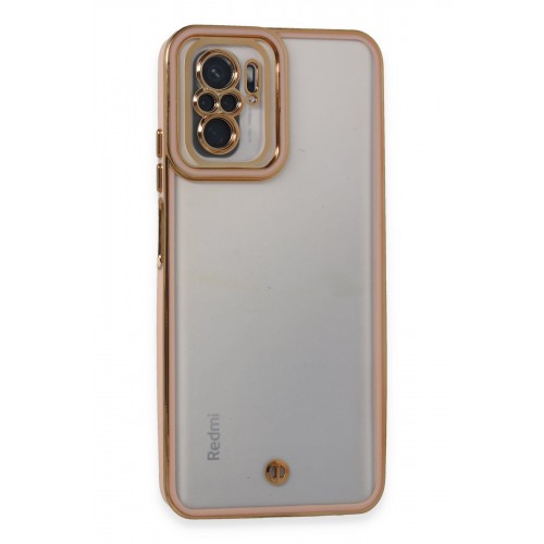 Newface Xiaomi Redmi Note 10S Kılıf Liva Lens Silikon - Pudra Newface Xiaomi Redmi Note 10S Kılıf Liva Lens Silikon - Pudra