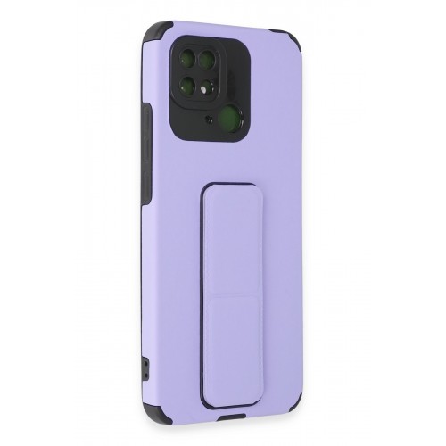 Newface Xiaomi Redmi 10C Kılıf Mega Standlı Silikon - Lila Newface Xiaomi Redmi 10C Kılıf Mega Standlı Silikon - Lila