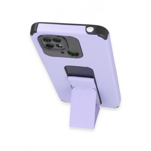 Newface Xiaomi Redmi 10C Kılıf Mega Standlı Silikon - Lila Newface Xiaomi Redmi 10C Kılıf Mega Standlı Silikon - Lila