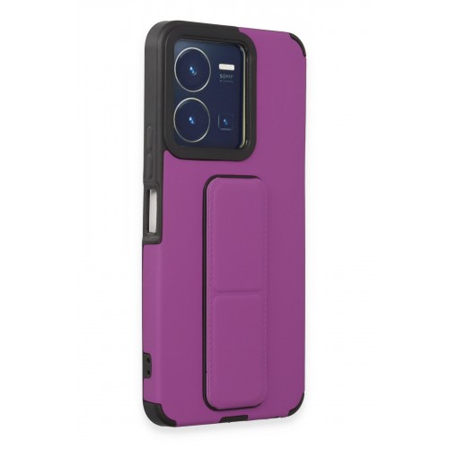 Newface Vivo Y35 Kılıf Mega Standlı Silikon - Mor Newface Vivo Y35 Kılıf Mega Standlı Silikon - Mor
