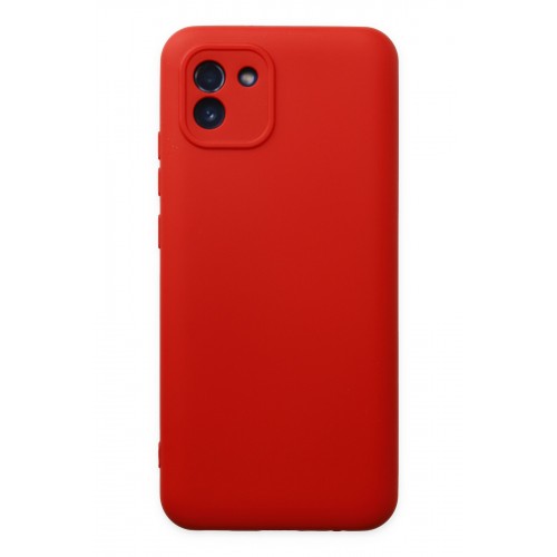 Newface Samsung Galaxy A03 Kılıf Nano içi Kadife Silikon - Kırmızı Newface Samsung Galaxy A03 Kılıf Nano içi Kadife Silikon - Kırmızı