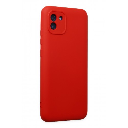 Newface Samsung Galaxy A03 Kılıf Nano içi Kadife Silikon - Kırmızı Newface Samsung Galaxy A03 Kılıf Nano içi Kadife Silikon - Kırmızı