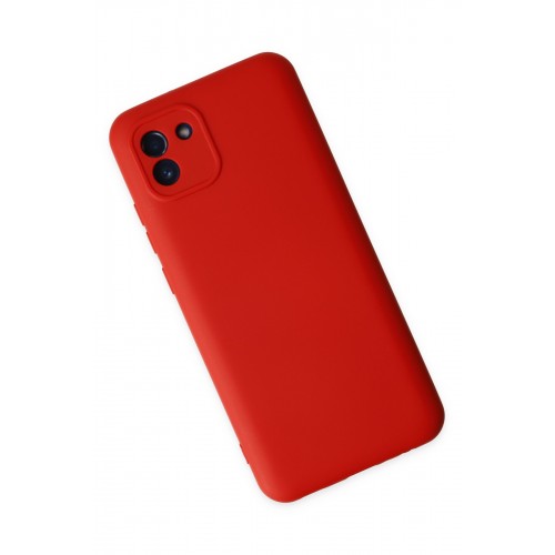 Newface Samsung Galaxy A03 Kılıf Nano içi Kadife Silikon - Kırmızı Newface Samsung Galaxy A03 Kılıf Nano içi Kadife Silikon - Kırmızı