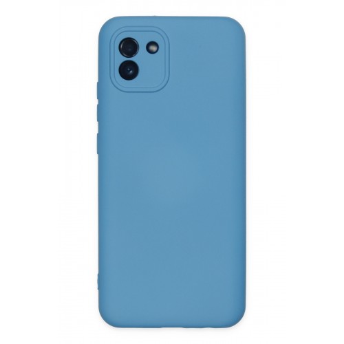 Newface Samsung Galaxy A03 Kılıf Nano içi Kadife Silikon - Mavi Newface Samsung Galaxy A03 Kılıf Nano içi Kadife Silikon - Mavi