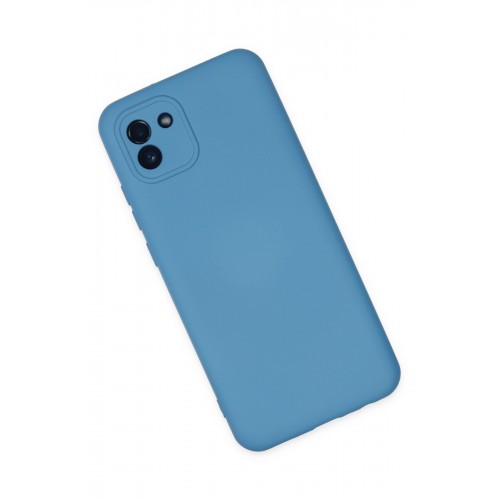 Newface Samsung Galaxy A03 Kılıf Nano içi Kadife Silikon - Mavi Newface Samsung Galaxy A03 Kılıf Nano içi Kadife Silikon - Mavi