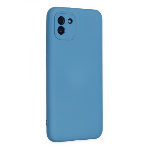 Newface Samsung Galaxy A03 Kılıf Nano içi Kadife Silikon - Mavi Newface Samsung Galaxy A03 Kılıf Nano içi Kadife Silikon - Mavi