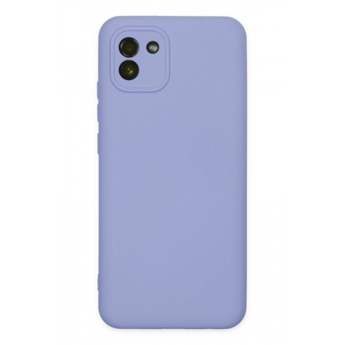 Newface Samsung Galaxy A03 Kılıf Nano içi Kadife Silikon - Lila Newface Samsung Galaxy A03 Kılıf Nano içi Kadife Silikon - Lila