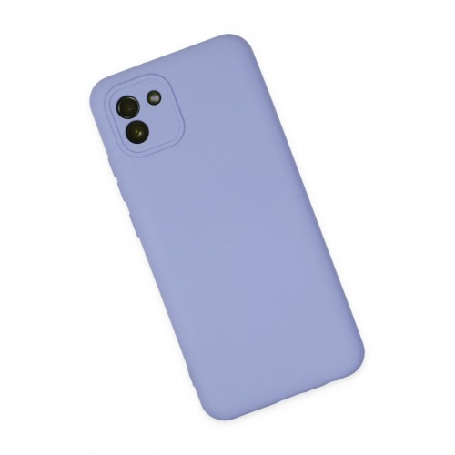 Newface Samsung Galaxy A03 Kılıf Nano içi Kadife Silikon - Lila Newface Samsung Galaxy A03 Kılıf Nano içi Kadife Silikon - Lila