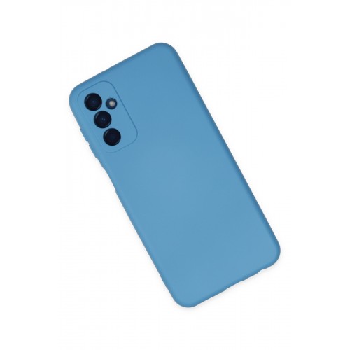Newface Samsung Galaxy M13 Kılıf Nano içi Kadife Silikon - Mavi Newface Samsung Galaxy M13 Kılıf Nano içi Kadife Silikon - Mavi