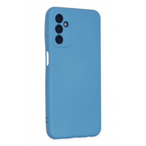Newface Samsung Galaxy M13 Kılıf Nano içi Kadife Silikon - Mavi Newface Samsung Galaxy M13 Kılıf Nano içi Kadife Silikon - Mavi
