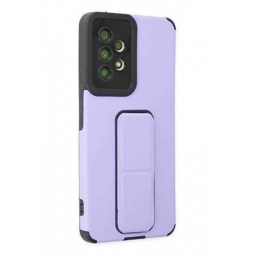 Newface Samsung Galaxy A53 5G Kılıf Mega Standlı Silikon - Lila Newface Samsung Galaxy A53 5G Kılıf Mega Standlı Silikon - Lila