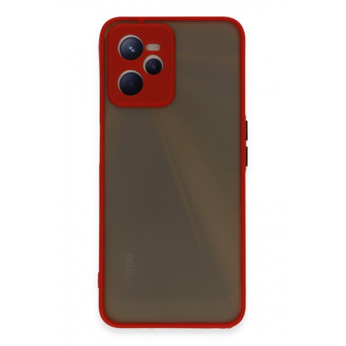 Newface Realme C35 Kılıf Montreal Silikon Kapak - Kırmızı Newface Realme C35 Kılıf Montreal Silikon Kapak - Kırmızı