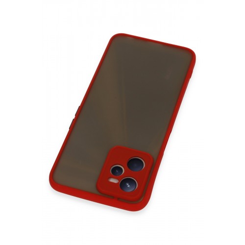 Newface Realme C35 Kılıf Montreal Silikon Kapak - Kırmızı Newface Realme C35 Kılıf Montreal Silikon Kapak - Kırmızı