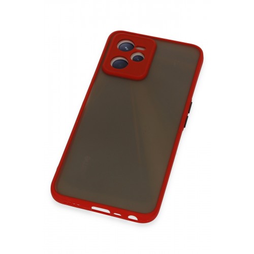 Newface Realme C35 Kılıf Montreal Silikon Kapak - Kırmızı Newface Realme C35 Kılıf Montreal Silikon Kapak - Kırmızı