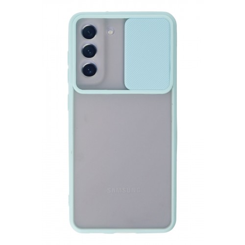 Newface Samsung Galaxy S21 FE Kılıf Palm Buzlu Kamera Sürgülü Silikon - Turkuaz Newface Samsung Galaxy S21 FE Kılıf Palm Buzlu Kamera Sürgülü Silikon - Turkuaz