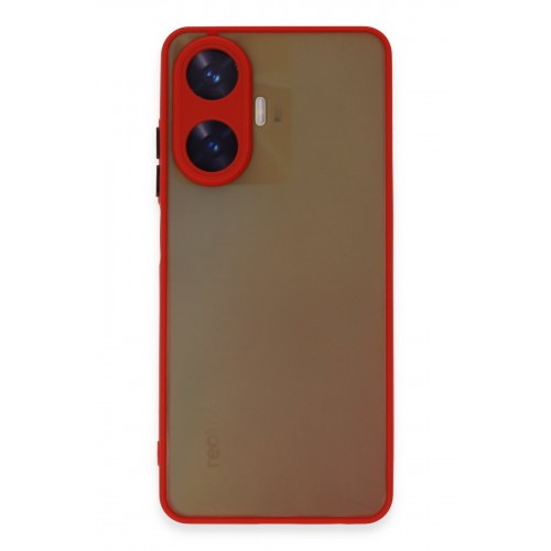Newface Realme C55 Kılıf Montreal Silikon Kapak - Kırmızı Newface Realme C55 Kılıf Montreal Silikon Kapak - Kırmızı