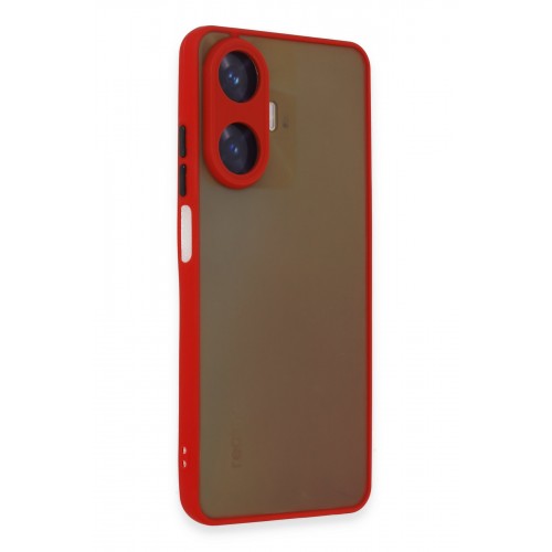 Newface Realme C55 Kılıf Montreal Silikon Kapak - Kırmızı Newface Realme C55 Kılıf Montreal Silikon Kapak - Kırmızı