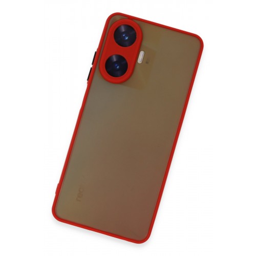 Newface Realme C55 Kılıf Montreal Silikon Kapak - Kırmızı Newface Realme C55 Kılıf Montreal Silikon Kapak - Kırmızı