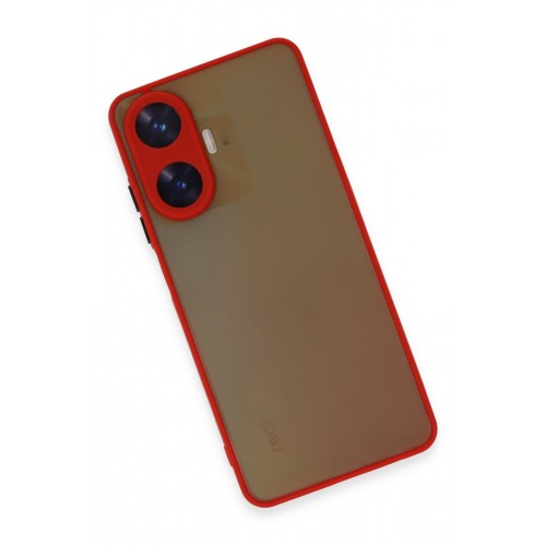 Newface Realme C55 Kılıf Montreal Silikon Kapak - Kırmızı Newface Realme C55 Kılıf Montreal Silikon Kapak - Kırmızı